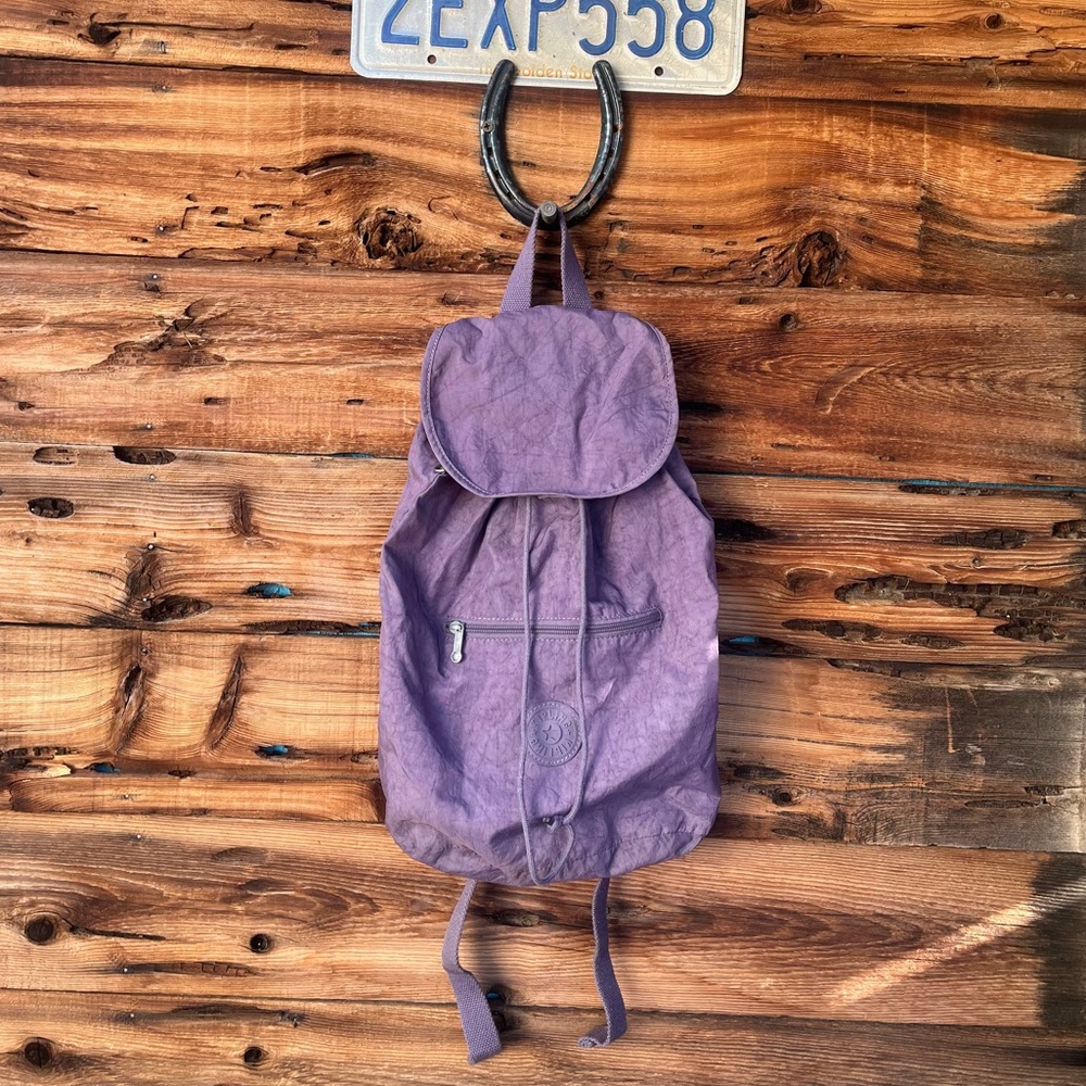 KIPLING | Purple Drawstring Travel Backpack